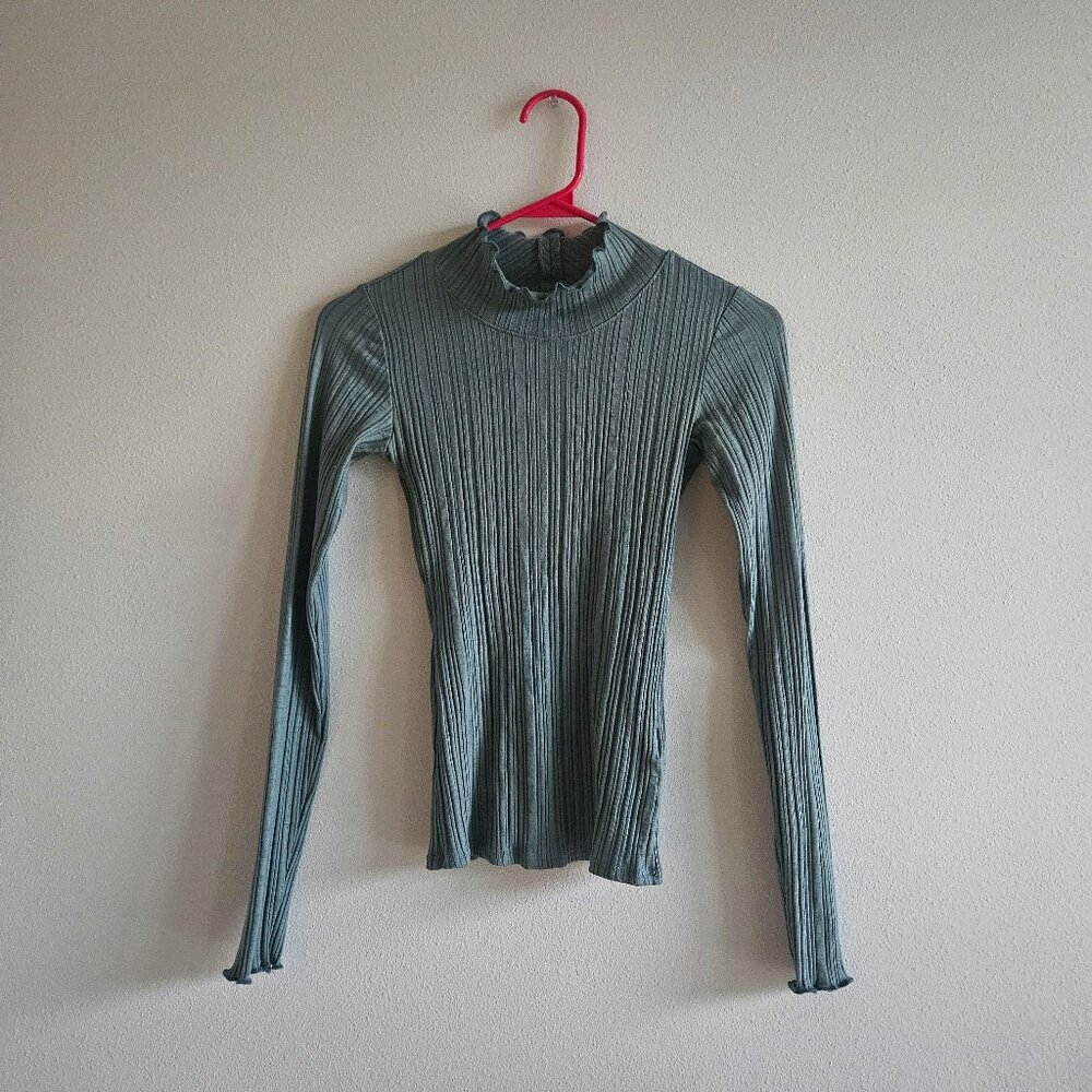 Everlane Mockneck Long Sleeve Shirt